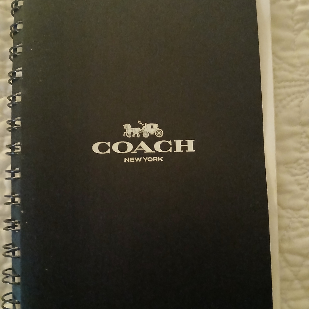 Authentic Coach Black Leather Daily Planner - Picture 7 of 8